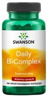 Swanson Daily B-complex 100kaps. Tiamín B2 B6 B12 Energia Cholín PABA