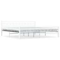 vidaXL Rám postele, biela, kovová, 180 x 200 cm, 285300