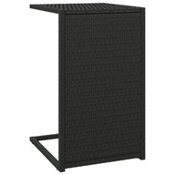vidaXL Konferenčný stolík v tvare C, čierny, 40x35x60 cm, polyratan