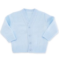 Sweterek niemowlęcy do Chrztu błękitny 80