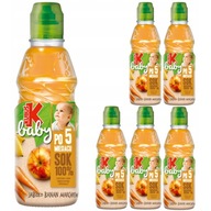 6 x Kubuś Baby SOK 100% Jabłko Banan Marchew 5m+ 300 ml