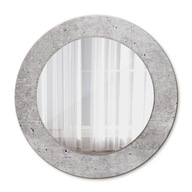 Okrúhle Zrkadlo Kúpeľňové Dekoratívne Sivý betón 50cm