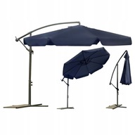 DUŻY PARASOL OGRODOWY 350CM SOLIDNY Z WYSIĘGNIKIEM SKŁADANY REGULOWANY XXXL