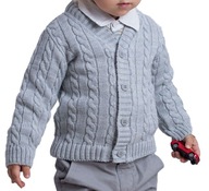 Sivý sveter pre chlapca - Sivá, 104