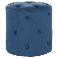 Puf welurowy ⌀ 40 cm niebieski COROLLA