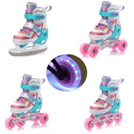 Ролики 4в1 Метеор рожевий M