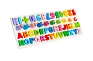 Układanka drewniana alfabet i cyfry