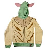 Bluza dziecięca z kapturem zapinana na zamek Star Wars Baby Yoda M 7/8 Uszy