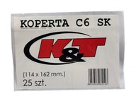 Koperta C6 SK biała /25 folia Zestaw 25 kopert