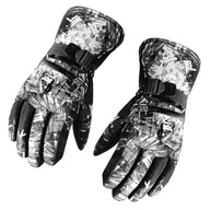 Damskie zimowe ciepłe rękawiczki narciarskie czarno-białe graffiti M