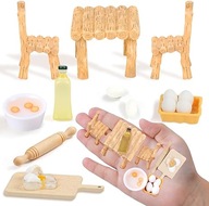 Mebelki meble akcesoria miniaturowe do domku dla lalek kuchni zestaw 15szt