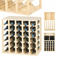 Regał skrzynkowy na wino na butelki drewniany stojak MODUŁOWY 60x60x30 EKO