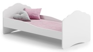 Łóżko dla dziecka FALA 160x80 łóżko dziewczęce kolor biały + materac