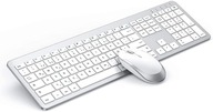 Seenda SK38-3 zestaw klawiatura plus mysz USB 2.4G biało srebrna