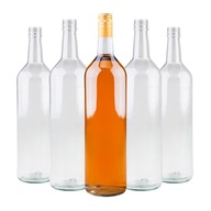 10ks sklenené fľaše Monopol 1l na moonshine tinktúry víno whisky + UZÁVERY