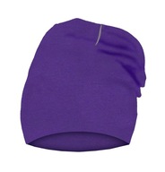 Elastyczna, podwójna czapka, bawełna, fiolet, r. L (48-56) EKOUBRANKA PL
