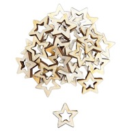 Fa scrapbook csillag áttört 10db