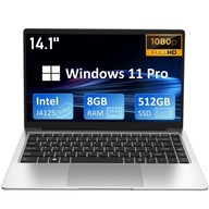 Laptop Auusda 14,1" Intel Celeron J4125 8 GB DDR4 512 GB SSD FHD Win 11 pro