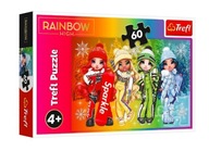 Trefl Puzzle Veselé bábiky Rainbow high 60 dielikov.