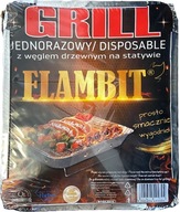 FLAMBIT Grill jednorazowy z węglem na statywie