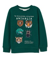 H&M KELZUKI dresowa bluza dres butelkowa zieleń ANIMALIA 110