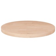 Okrągły blat do stolika, Ø50x2,5 cm, surowe drewno dębowe