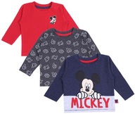 3 x bluzka Myszka Mickey DISNEY 0-3 m 62 cm