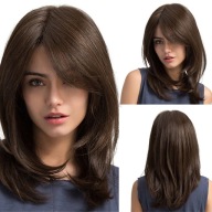 Paróka Bronz frufru természetes hatás