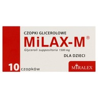 Milax-M, glycerolové čapíky pre deti, 10 ks