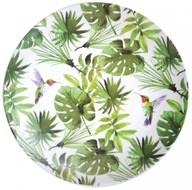 Plastový tanier s dekorom tropických listov, priemer 25 cm