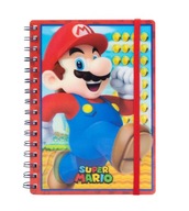 Super Mario Notes 3D z gumką format A5 Linie 80k