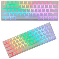 KLAWIATURA GAMINGOWA PODŚWIETLANA Mała USB RGB LED DLA GRACZY 60%