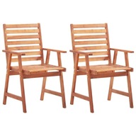Záhradné stoličky 2 ks masívne akáciové drevo