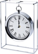 Wiszący zegar stołowy 19 x 25 cm srebrny