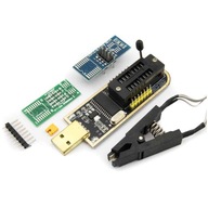 Programator CH341A EEPROM Flash BIOS IMMO adaptery + klips i OPROGRAMOWANIE