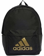 Športový batoh , školský Adidas Classic čierne zlaté logo A4 priestranný + plán