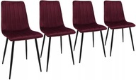 Zestaw 4 krzeseł DankorDesign AXA bakłażanowy