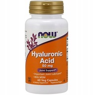 NOW Hyaluronic Acid 50mg 60vc KWAS HIALURONOWY MSM UJĘDRNIA SKÓRĘ MŁODOŚĆ
