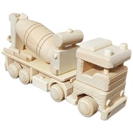 Drewniana CIĘŻARÓWKA BETONIARKA Zabawka Dla Dzieci