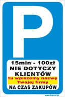 Tabliczka BHP Parking dla klientów #237 40x60cm A