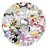 Nálepky Hello Kitty Sanrio Rôzne postavy sada 100 samolepiek Roztomilé