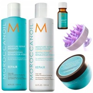 MOROCCANOIL REPAIR SZAMPON ODŻYWKA MASKA REGENERACJA NAWILŻENIE 3 X 250 ML