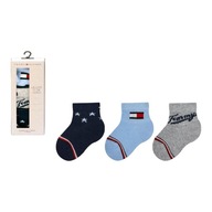 TOMMY HILFIGER PONOŽKY DETSKÝ DARČEK 3P GIFTBOX veľ.15-18