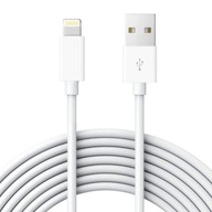 KABEL LIGHTNING DO IPHONE 7 X 11 12 13 14 PRO BIAŁY MOCNY 1M