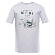 ALPINE PRO Koszulka męska turystyczna bawełniana Goraf szary r.3XL