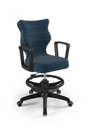 Krzesło z podnóżkiem Norm niebieski Velvet r.5