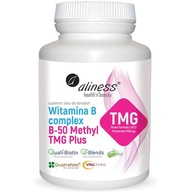 ALINESS Vitamín B komplex B-50 Methyl Tmg Plus 100vegcaps PODPORUJE ORGANIZMUS