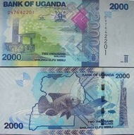 Banknot 2000 shillings 2021 ( Uganda )