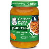Gerber Organic Príkrm pre deti Guláš z mrkvy a fazule 8 m+ 190 g