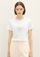 Tom Tailor T-shirt With A Print - Whisper White